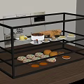 Transparent Multi Tiered Dessert Display Case With Donuts Pastries And Macarons