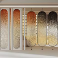Modern partition glass screen partition 3d model