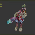 Mech Warrior Mech Soldier Machine Battlearm Mechanical Battlearm Machine Fighter Robot 3d model