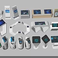 Smart Machines With Diverse Digital Screens And Modern Interactive Tech Designs 3d model