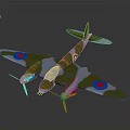 Green And White Space Shuttle Model With Red Blue Markings For Cosmic