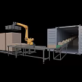 Conveyor belt automatic loading and unloading equipment loading container 3d model