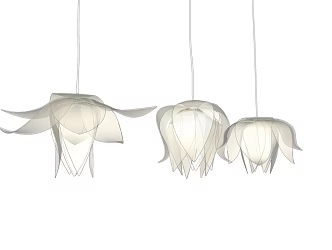 Modern chandelier lotus lamp 3d model