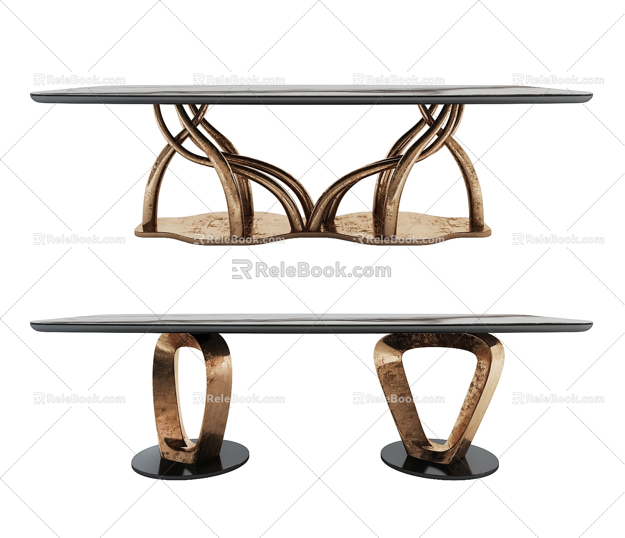 Modern dining table 3d model