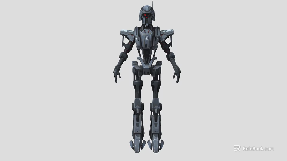 Futuristic Intelligent Machine Robot With Humanoid Mechanical Structure And Metallic Design 3d model 