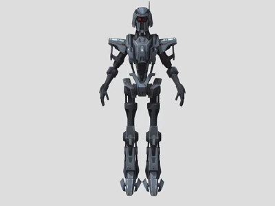 Futuristic Intelligent Machine Robot With Humanoid Mechanical Structure And Metallic Design 3d model