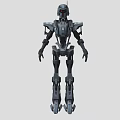Futuristic Intelligent Machine Robot With Humanoid Mechanical Structure And Metallic Design 3d model