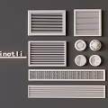 Minotli Air Conditioner Vents Featuring Various White Designs And Different Shapes