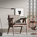 Modern Flexform single chair with armrests 3d model