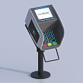 Smart VeriFone Payment Machine With Digital Screen Numeric Keypad And Black Stand 3d model