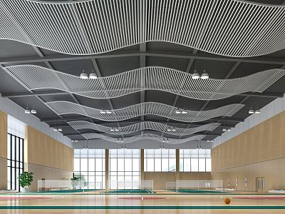 Modern Gymnasium Sports Center Badminton Hall Basketball Hall Sports Ground model