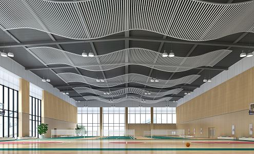 Modern Gymnasium Sports Center Badminton Hall Basketball Hall Sports Ground 3d model