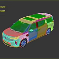 White Modern Electric MPV with Panoramic Sunroof Sleek Design and Alloy Wheels on Reflective Surface