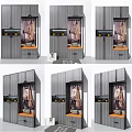 Modern Stylish Shoe Cabinet with Glass Door Display Shelf and Storage Drawers