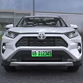White Toyota SUV Featuring Green License Plate And Modern Exterior Design