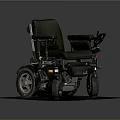 Modern Electric Wheelchair With Black Seat Armrests Control Panel And Green Mat Base