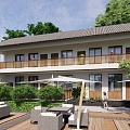 Modern self-built house renovation homestay 3d model