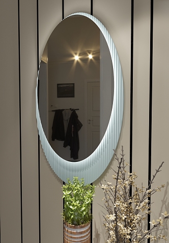 Oval beauty mirror 3d model