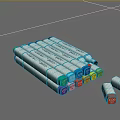 Colorful Marker Pens With White Body And Removable Caps Neatly Arranged On Gray Surface