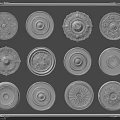 Ceiling Medallions With Various Decorative Designs And Ornamental Patterns For Home Lighting