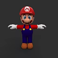 Red Hat Blue Overalls Electric Toy Mario Figure With White Gloves And Brown Shoes