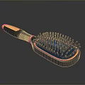 Black And Gold Modern Hairbrush With Stylish Handle And Bristles For Daily Use