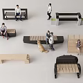 Diverse Design Landscape Seats for Outdoor Public Spaces Resting and Socializing