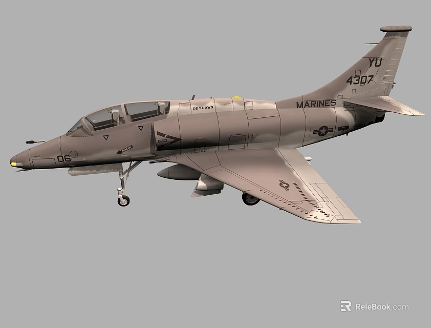 YU 4307 Passenger Airplane In Flight With Extended Landing Gear And Livery 3d model 
