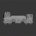 Gray Industrial Mechanical Structure Featuring Cylindrical Parts Wheeled Base And Concrete Texture