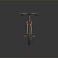 Yellow Mountain Bike With Modern Frame And Thick Off Road Tires