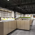 Modern Hotpot Restaurant Interior With Open Kitchen Counter Seating And Green Plants