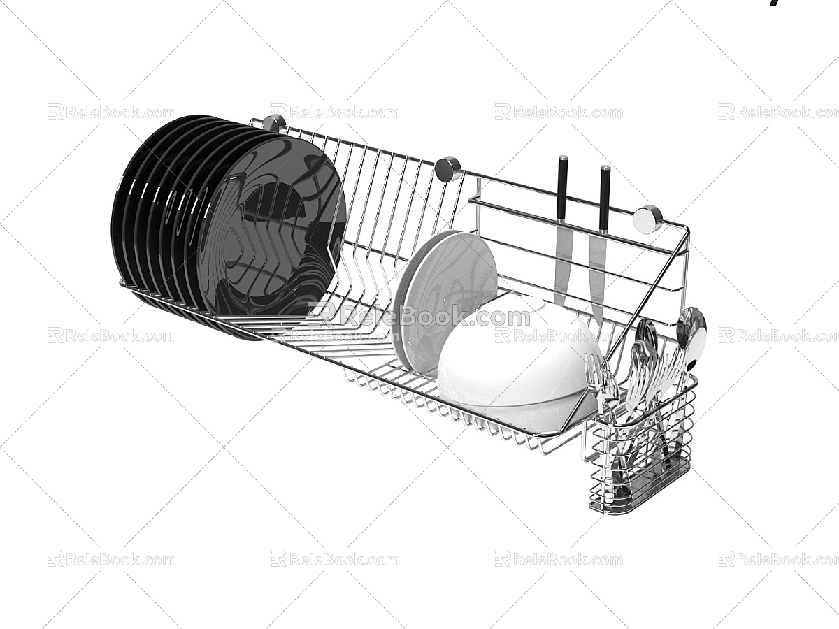 Stainless Steel Dish Rack suit 304 Stainless Steel Sink Drain Rack Dish Rack Telescopic Sink Dish Storage Rack Vegetable Basin Storage Rack 3d model