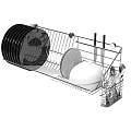 Stainless Steel Dish Rack Organizer For Kitchen With Plates Bowls And Utensils