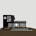 Modern Detached Villa Featuring Container Design Large Glass Windows Terrace And Swimming Pool