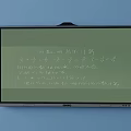 Wall Hanging Electronic Whiteboard With Math Formulas And Text 3d model