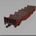 Red Freight Train Cars With Multiple Open Top Hoppers On Gray Surface