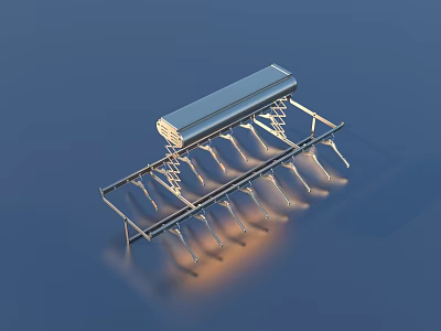 Metal Clothes Drying Rack With Multiple Hanging Hooks For Home Use 3d model