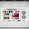 modern display cabinet material display cabinet 3d model