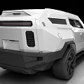 White ZAVOD SUV With Futuristic Angular Body Front Grille And Large Off Road Tires