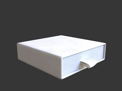 Modern Decorative Ornament Set With White Square Box Hinged Lid Design 3d model