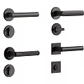 Sleek Black Door Handles With Various Modern Designs For Home Interior Use
