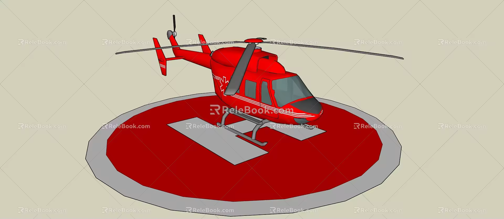 Modern Helicopter 3d model