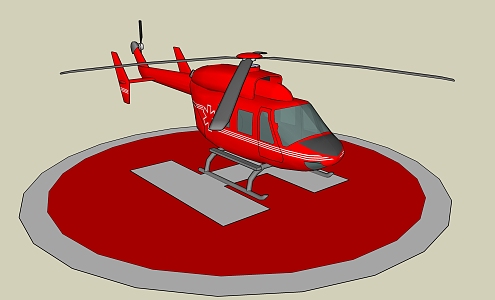 Modern Helicopter 3d model