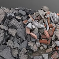 Rough Natural Stone Piles With Various Sizes And Textures For Construction