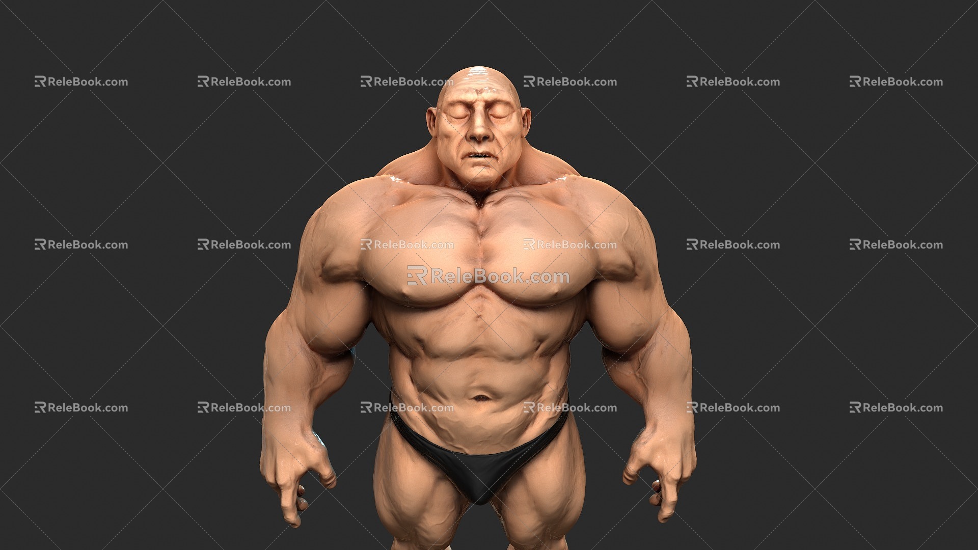 Muscle Human Body Naked Model Human Muscle Human Head Man 3d model