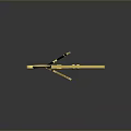3D Rendered Bow Weapon With Gold Turquoise Sleek Design And Ornamental Glowing Accents
