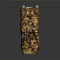 Camouflaged Military Armored Tank With Multiple Wheels Turret Mounted Gun And Antennas