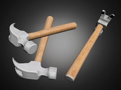 Hammer Tool Hammer Industrial Hammer Cartoon Hammer Nail Hammer Hardware Tool Maintenance Tool Axe 3d model