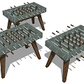 Modern Table Soccer Table Top Soccer Game Zhuo Red Table Top Soccer Game Match Table Double Soccer Game Zhuo 3d model
