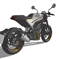 Modern Sport Motorcycle With Black White Color Round Headlight And Stylish Design